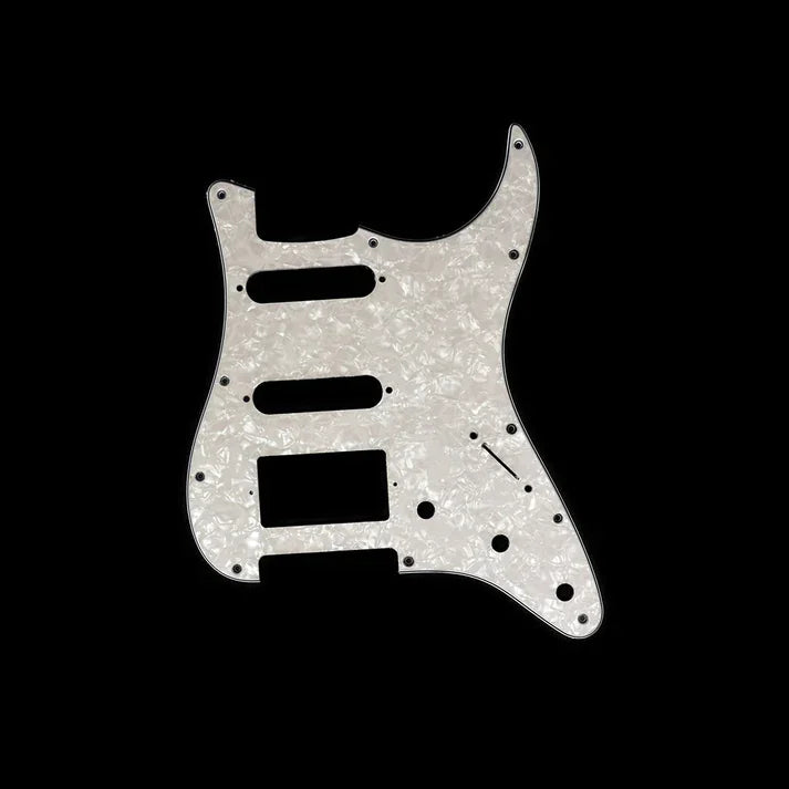 11- Hole HSS White Pearloid Pickguard For Stratocaster