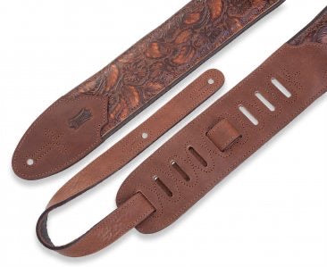 Levy's 3" Embossed Leather Guitar Strap M4WP-006