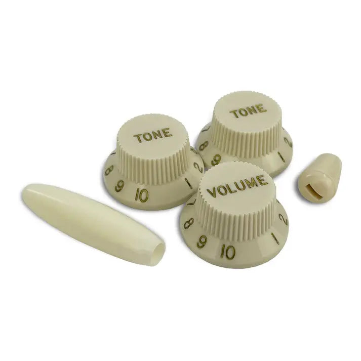 Allparts Complete Knob Set For Strat (5 pcs) - Parchment