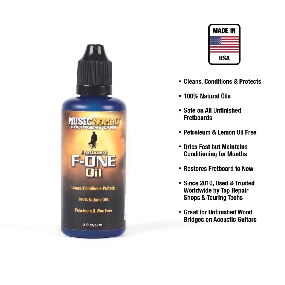 F-ONE Unfinished Fretboard Care Kit – Oil, Cloth, Brush