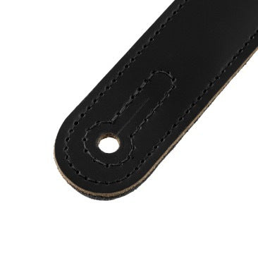 Levy's Black Acoustic Leather Guitar Strap