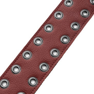 Levy's Oxblood Leather Strap with Black Eyelets
