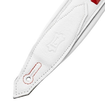 Levy's White Leather Strap with Red Studs