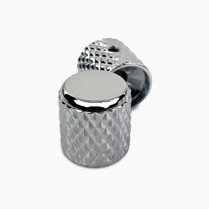 Heavy Knurl Metal Barrel Knobs (2 pcs) - Chrome