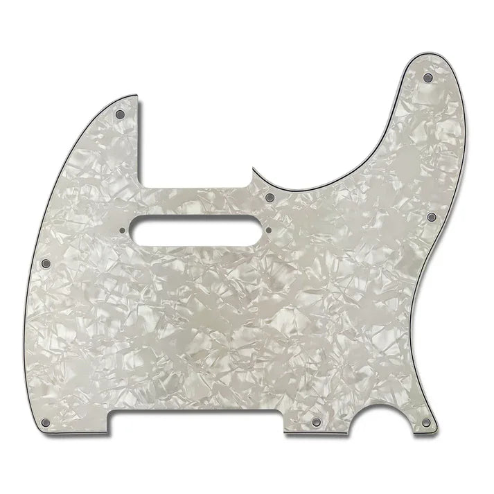 PRiMO Pickguard for Telecaster, S-S Pickup Configuration White Pearloid