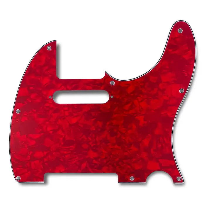 PRiMO Pickguard for Telecaster, S-S Pickup Configuration Red