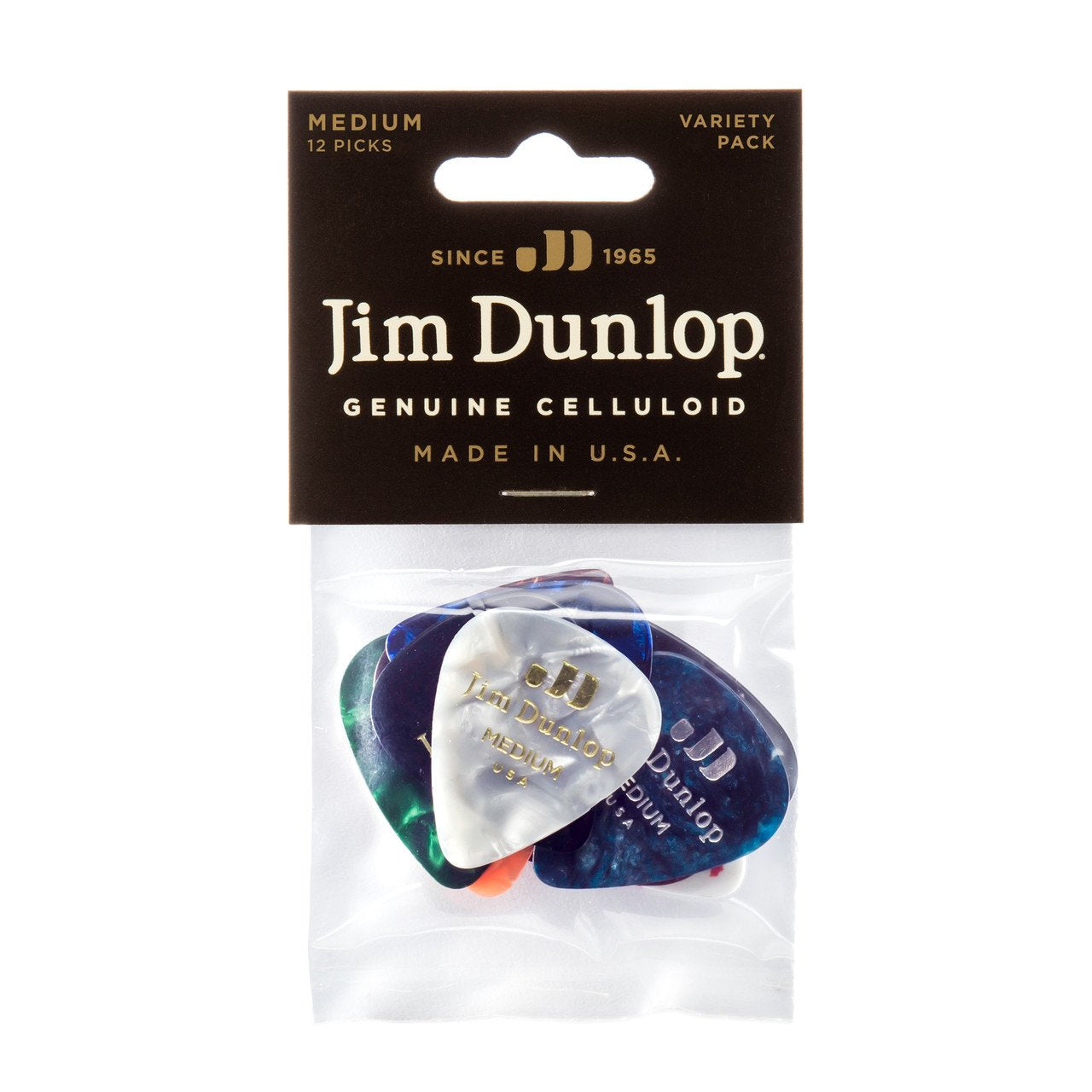 Dunlop Pick Celluloid Medium Variety Pack - 12