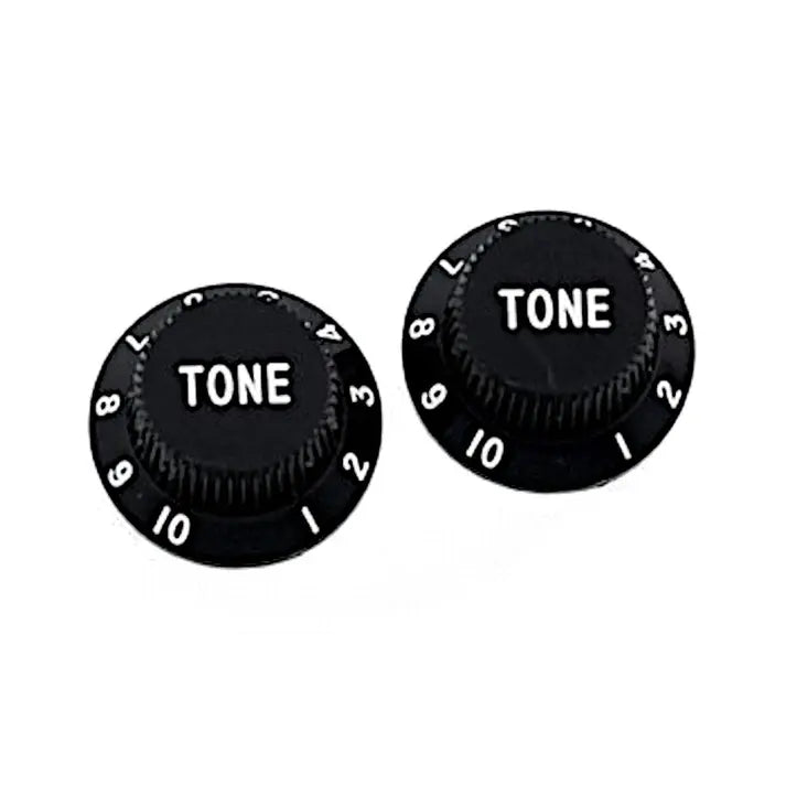 Plastic Tone Knobs for Stratocaster® - Black / Pack of 2