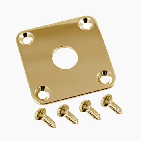 Square Jackplate for Les Paul Nickel - Gold (metal)
