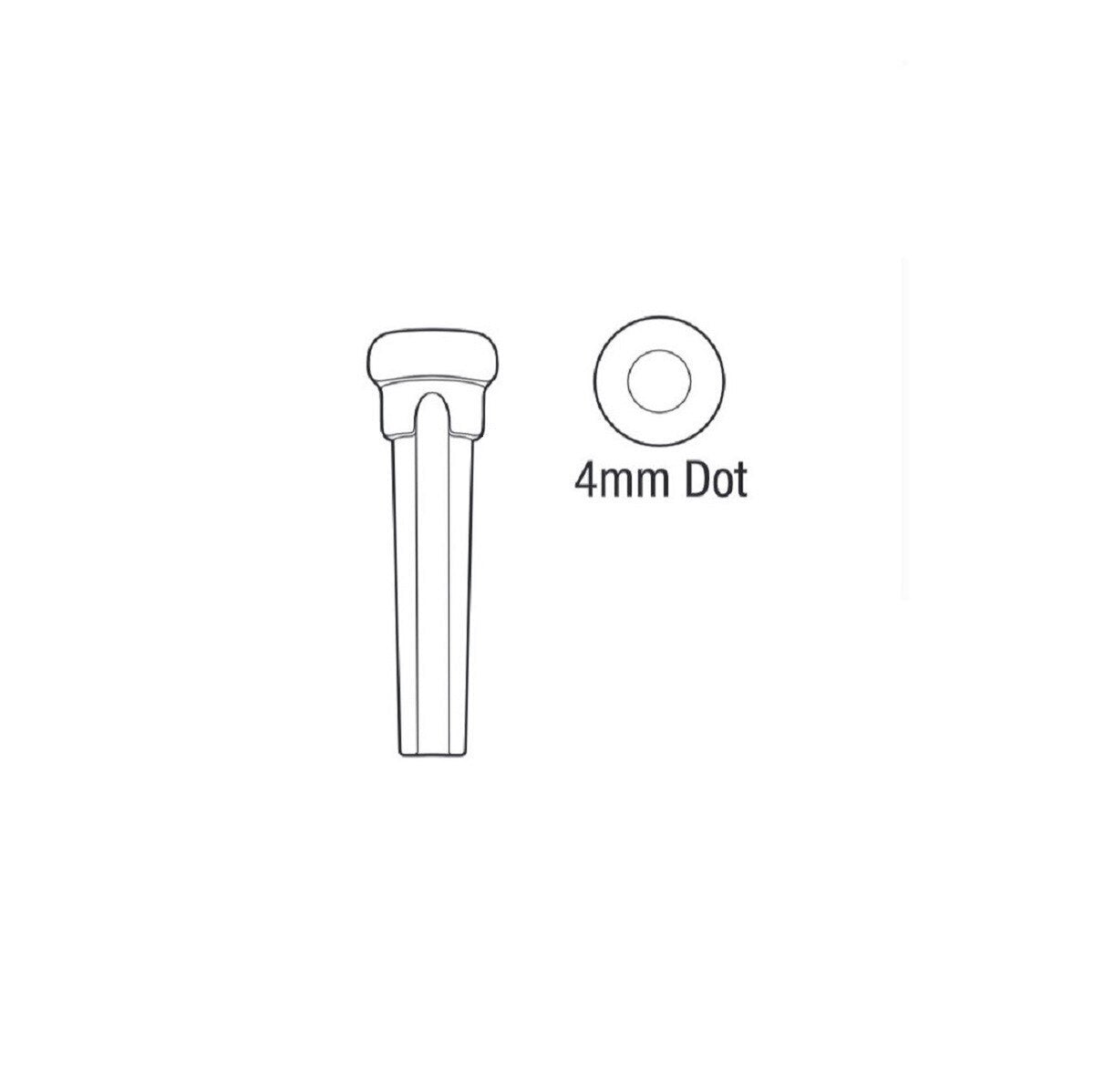 TUSQ Bridge Pins White With 4mm MOP Dot