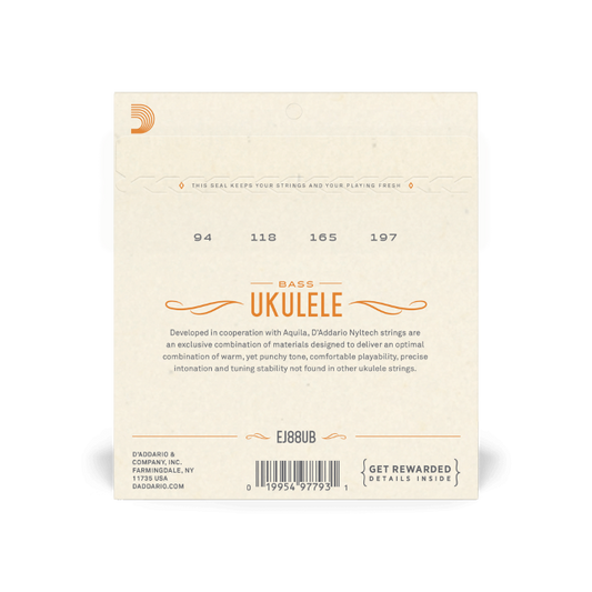 D'Addario EJ88UB Nyltech Ukulele Strings, Bass