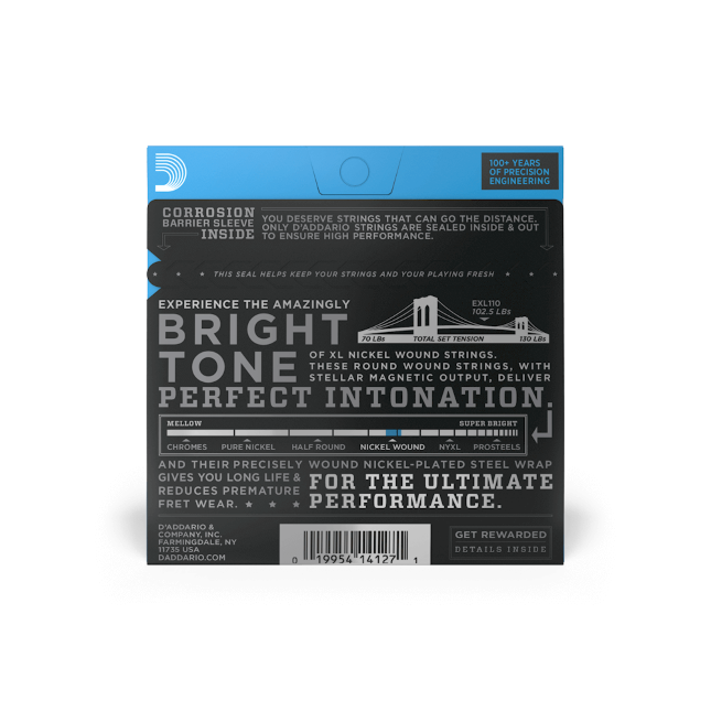 EXL110-3D 10-46 Regular Light, XL Nickel Electric Guitar Strings 3-Pack