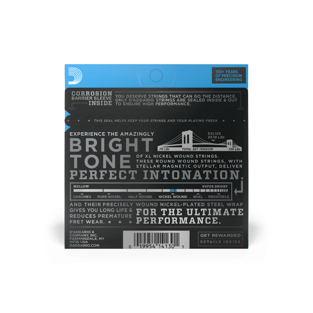 D'Addario EXL125 Nickel Wound Electric Guitar Strings, Super Light Top/ Regular ...