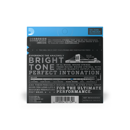D'Addario EXL116 Nickel Wound Electric Guitar Strings, Medium Top/Heavy Bottom, ...