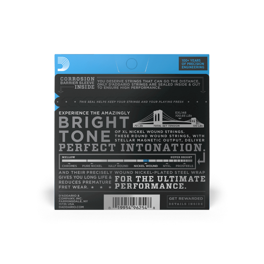 D'Addario EXL148 Nickel Wound Electric Guitar Strings, Extra-Heavy, 12-60