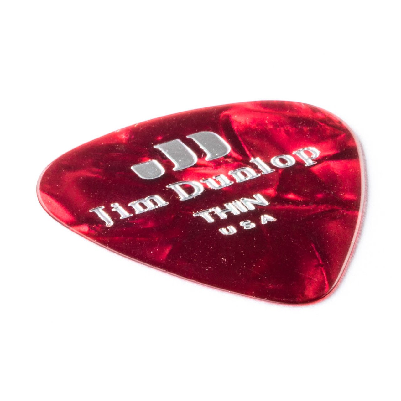 DUNLOP CELLULOID RED PEARLOID PICK THIN
