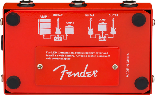Fender 2-Switch ABY Pedal, Red
