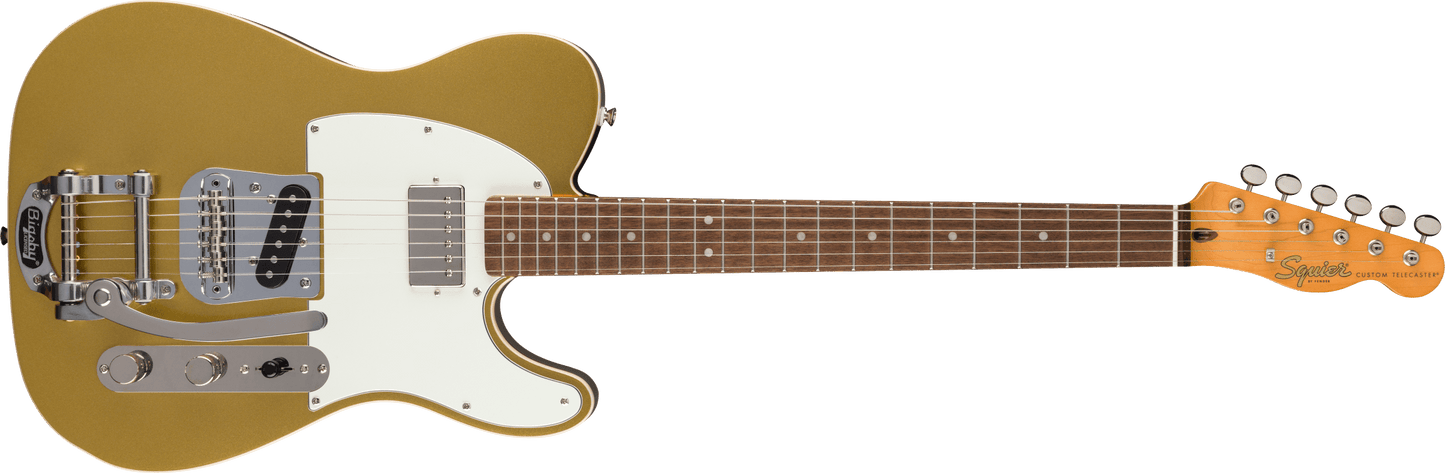 Squier Classic Vibe™ Custom Telecaster® SH with Bigsby, Parchment Pickguard, Aztec