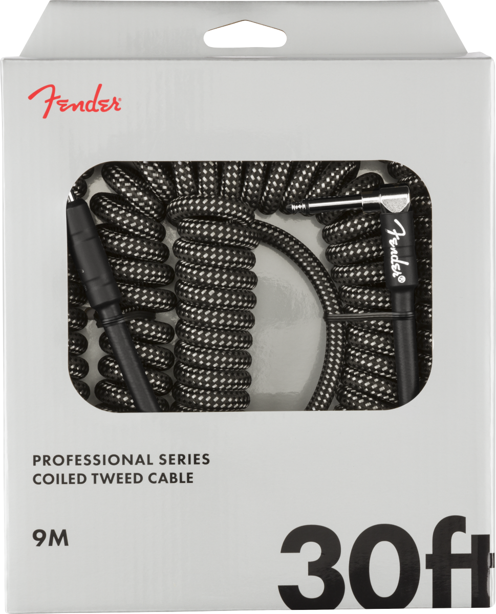 Fender Professional Series Coil Cable Gray Tweed  30'