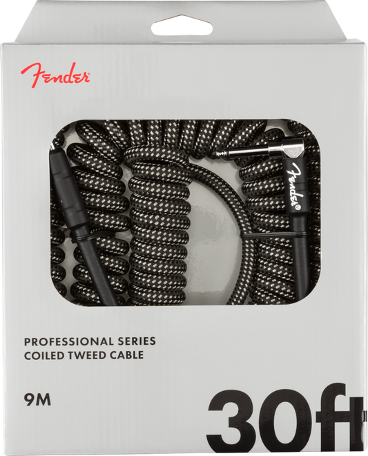 Fender Professional Series Coil Cable Gray Tweed  30'