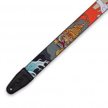 Levy's 2” Wide Polyester Guitar Strap with Japanese Traditional Tiger