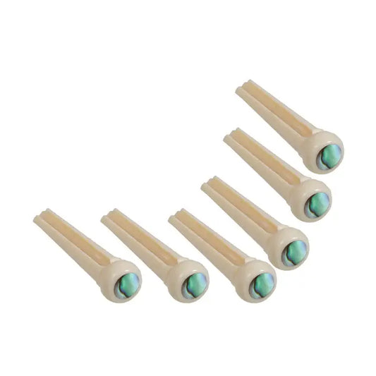 Allparts Cream Bridge Pins with Abalone dot