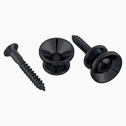 Allparts Standard Strap Buttons - Black / Standard