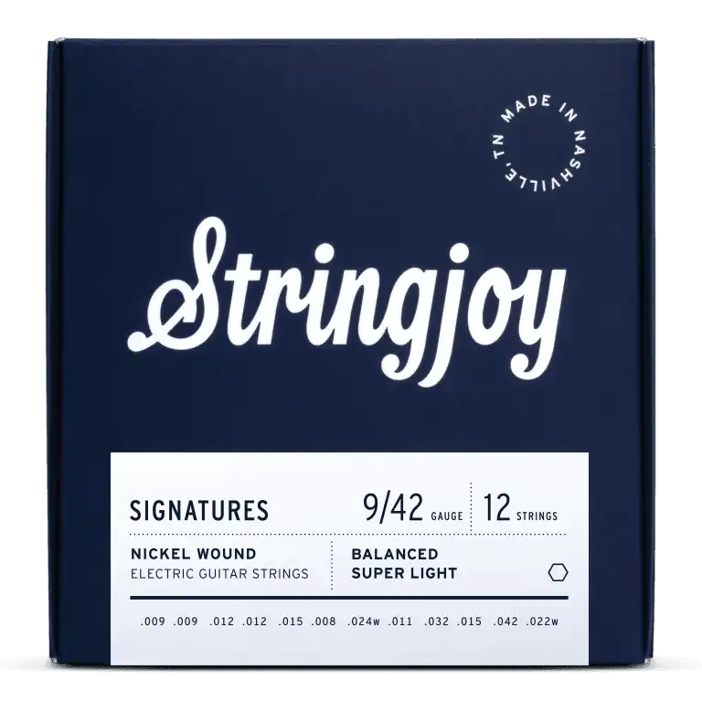Stringjoy Signatures | Balanced Super Light Gauge (9-42) Nickel Wound Electric Guitar Strings