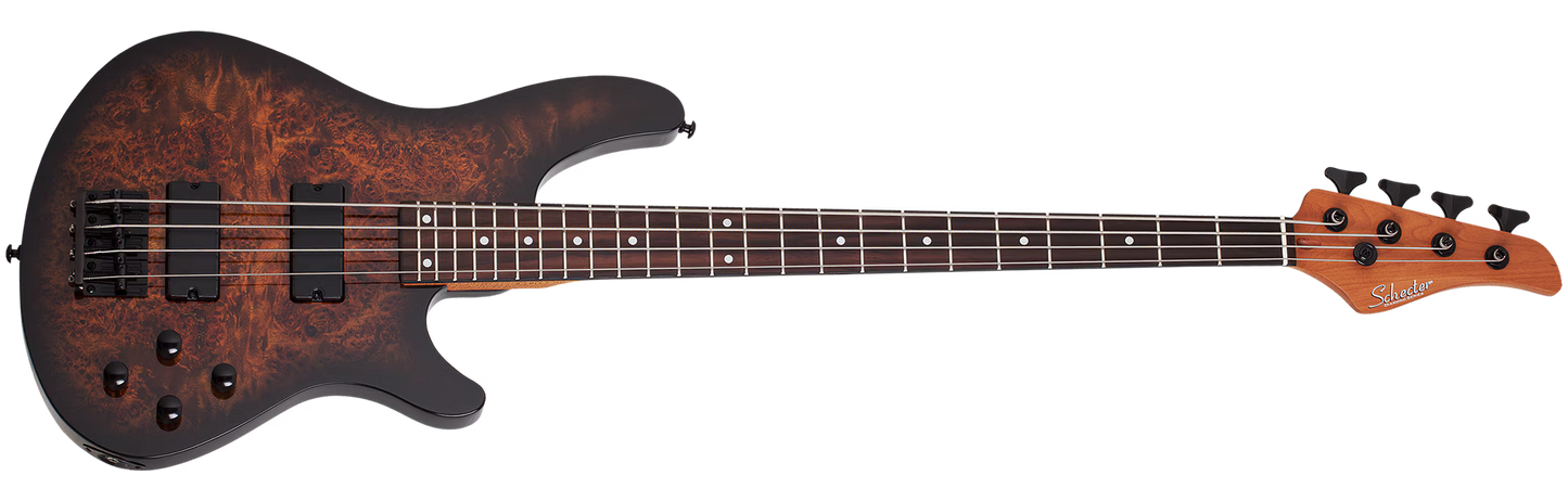 Schecter C-4 Standard Bass Tobacco Burl