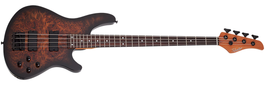 Schecter C-4 Standard Bass Tobacco Burl