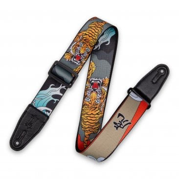 Levy's 2” Wide Polyester Guitar Strap with Japanese Traditional Tiger