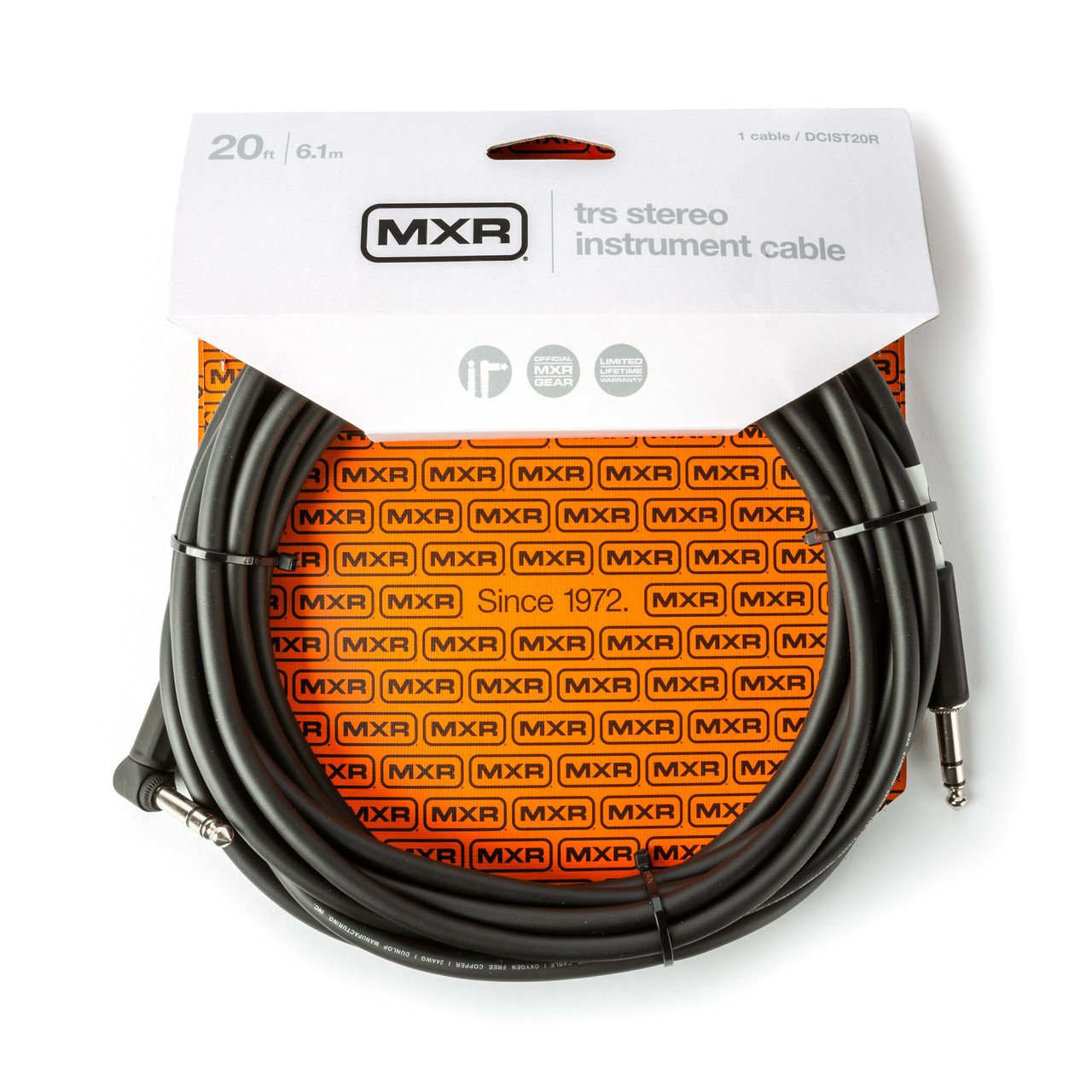 MXR® 20 FT TRS STEREO CABLE - RIGHT / STRAIGHT