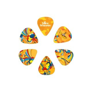 D'Addario Beatles Yellow Submarine 55th Anniversary Guitar Picks, Primrose Prairie, Medium Gauge (.70mm), 15-Pack