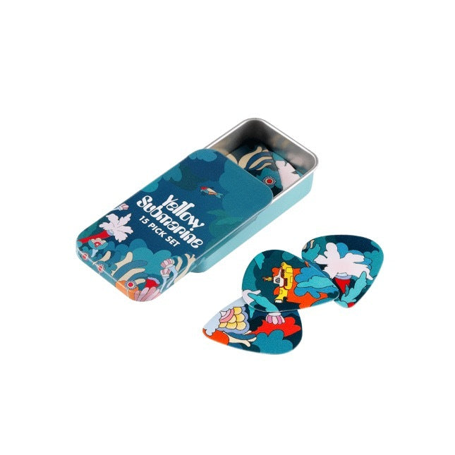 D'Addario Beatles Yellow Submarine 55th Anniversary Guitar Picks, Under the Sea, Medium Gauge (.70mm), 15-Pack