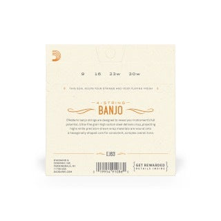 D'Addario EJ63 Tenor Banjo Strings, Nickel, 9-30