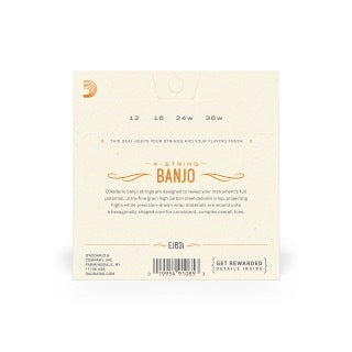 D'Addario EJ63i Irish Tenor Banjo Strings, Nickel, 12-36