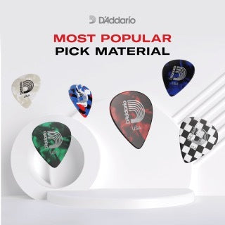 D'Addario White Pearl Celluloid Guitar Picks, 10 pack, Light