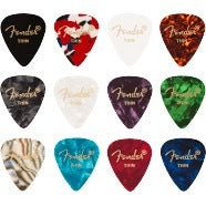 Fender 351 Shape, Celluloid Medley, Thin 12-Pack