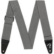 Fender Modern Tweed Strap, White/Black 2"