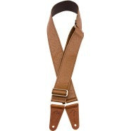 Fender Tooled Leather Guitar Strap, Brown, 2"