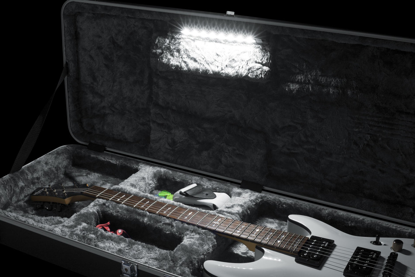 Gator Classic Deluxe Molded Case with LED Light for Electric Guitars