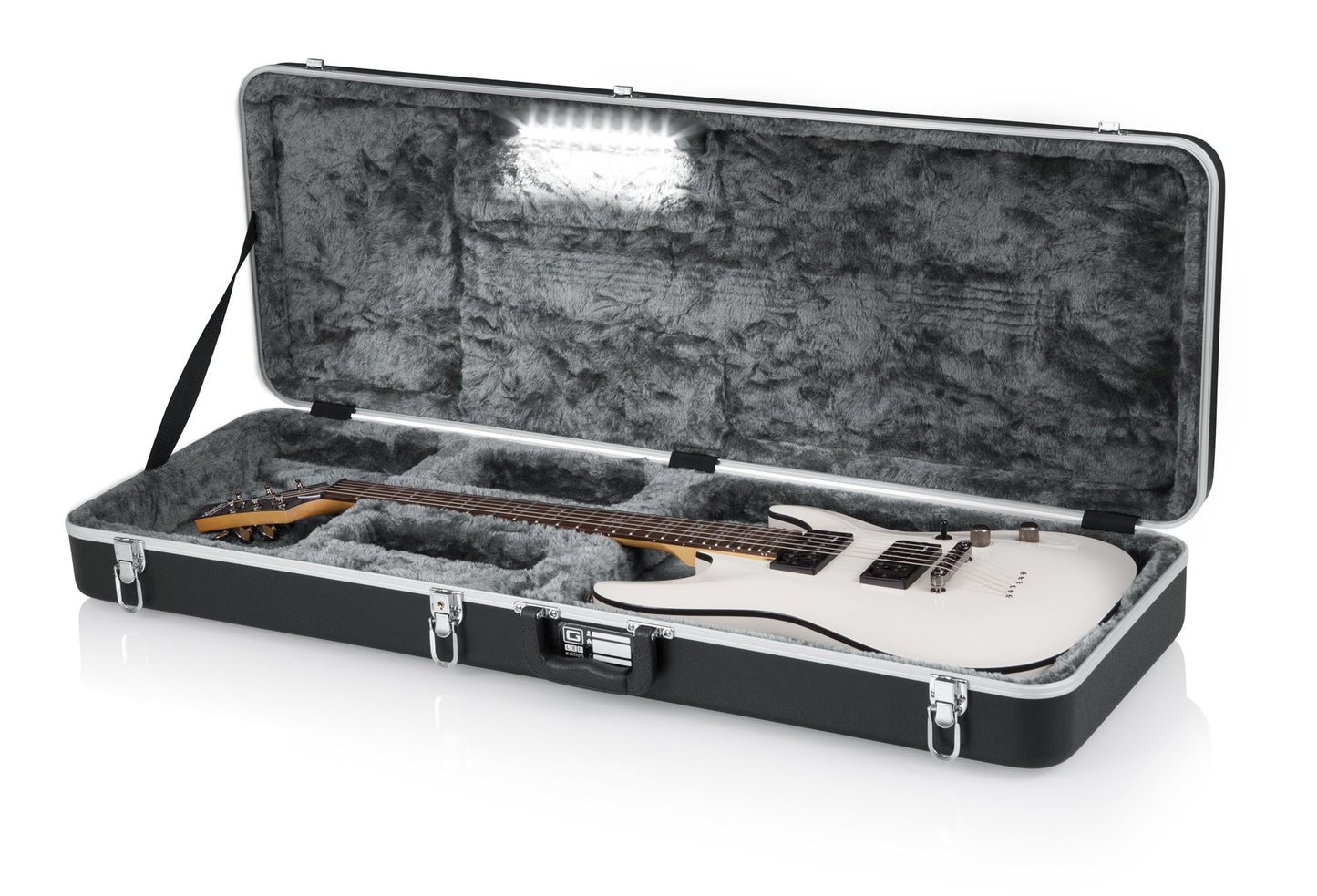 Gator Classic Deluxe Molded Case with LED Light for Electric Guitars