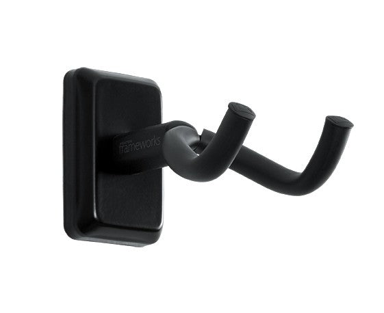 Gator Frameworks Wall Mounted Guitar Hanger with Black Mounting Plate