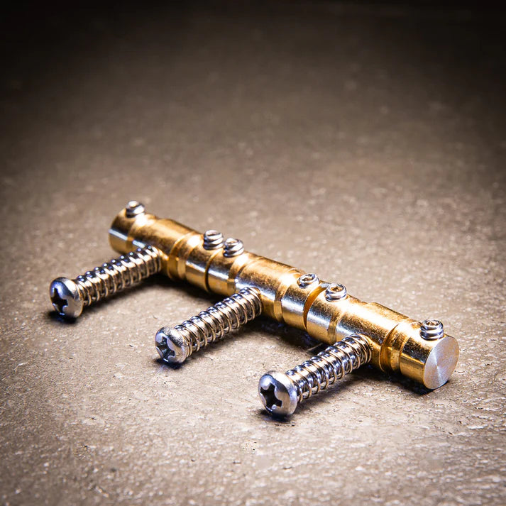 Advanced Plating Compensated Telecaster® Brass Saddles (set of 3)