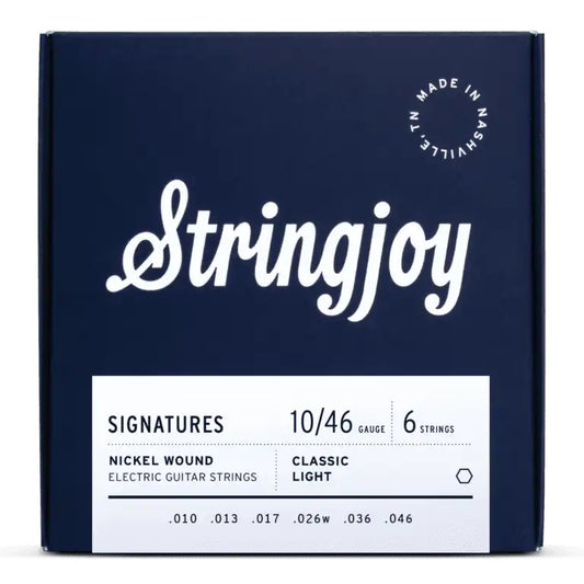 Stringjoy 10-46 Classic Light Gauge Signatures - Nickel Wound Electric Guitar Strings