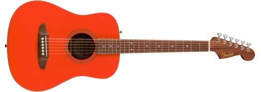 Fender California Standard Redondo™ Mini with Bag, Spruce Top, Fiesta Red
