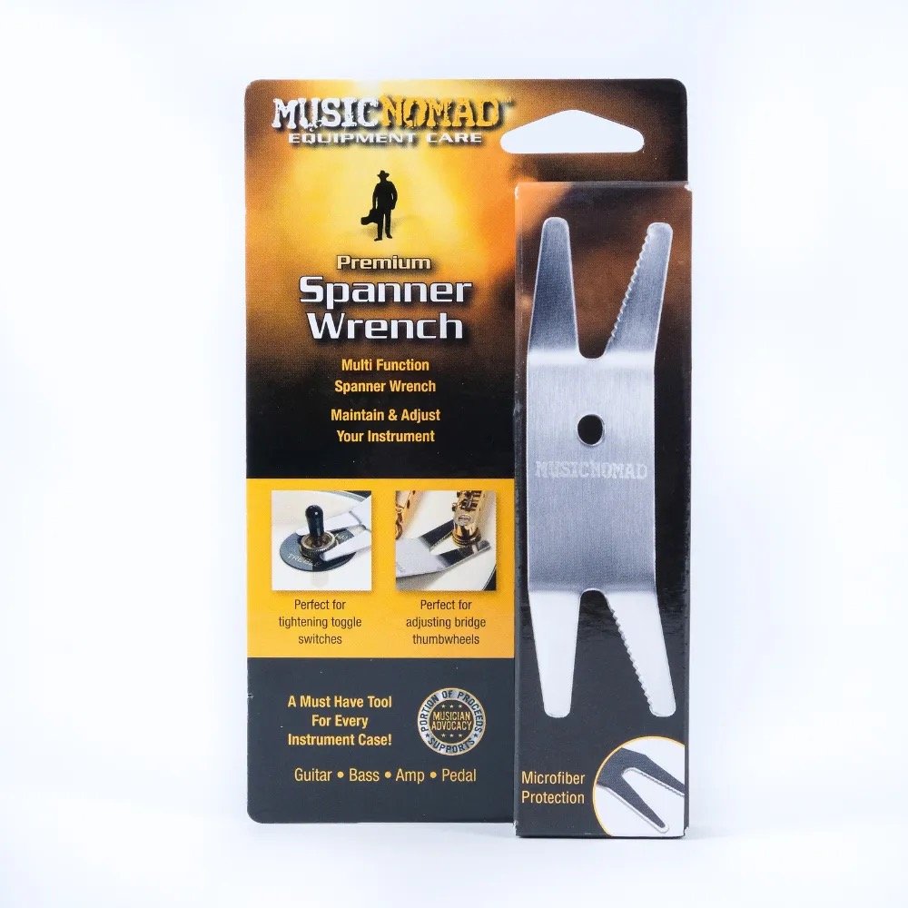 MusicNomad Premium Spanner Wrench with Microfiber Backing