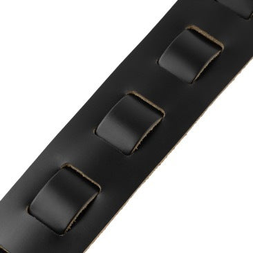 Levy's Black Acoustic Leather Guitar Strap