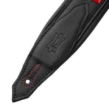 Levy's Black Leather Strap with Red Studs