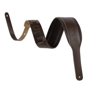 Levy's Dark Brown Acoustic Leather Guitar Strap